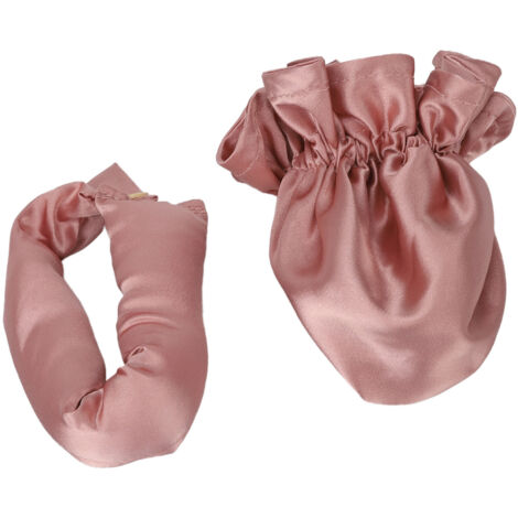 Bandeau de mise en plis en satin sans chaleur pour cheveux bouclés, accessoire de nuit pour boucles définies, couleur rose poussiéreux