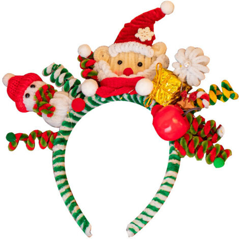 Bandeau de Noël, bonnet de Père Noël, serre-tête, cloche, joli costume de Noël, coiffe de bonhomme de neige, coiffe lumineuse