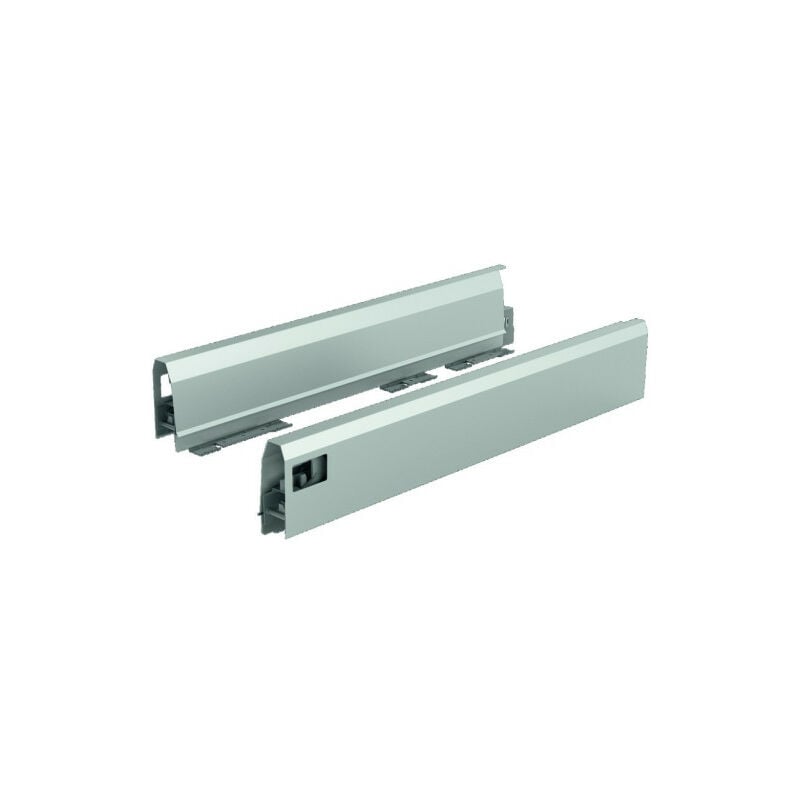 Hettich - Ensemble flexible pour tiroir 94 mm ArciTech Argent 400 Argent