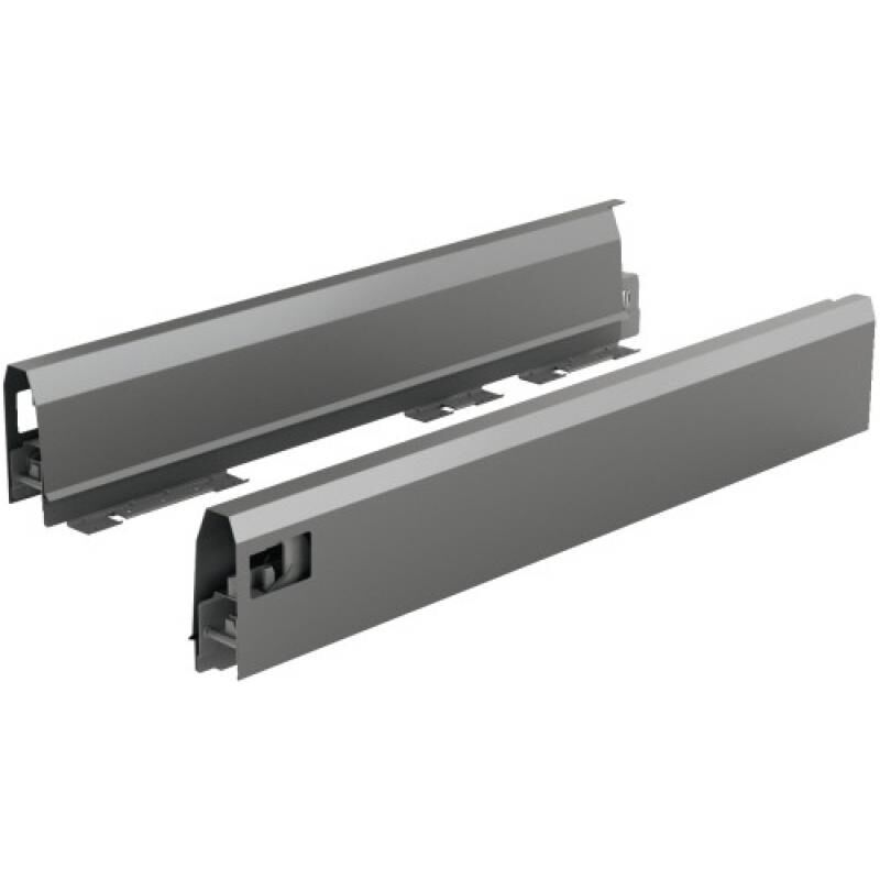 Hettich - Ensemble flexible pour tiroir 94 mm ArciTech Gris Anthracite 300 Gris Anthracite