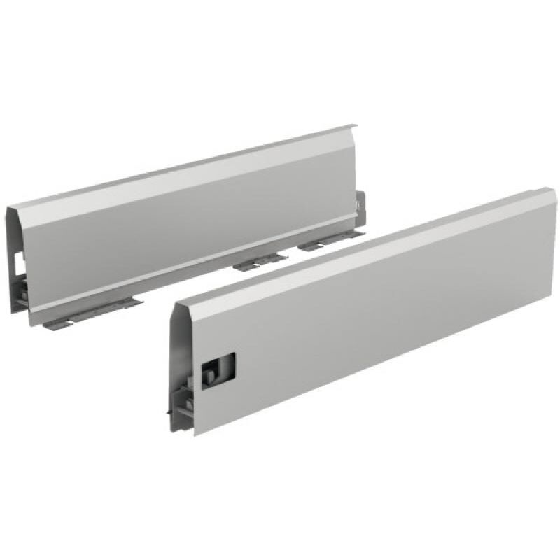Hettich - Ensemble flexible pour tiroir 126 mm ArciTech Argent 550 Argent