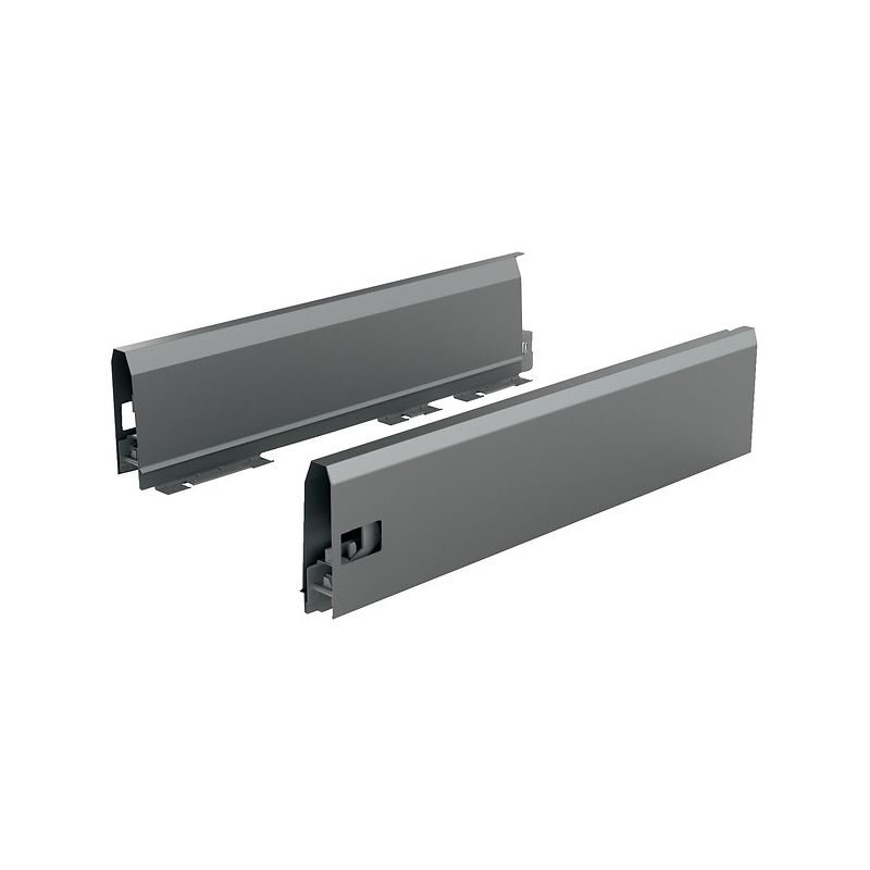 Hettich - Kit tiroir ArciTech longueur 350 mm - hauteur 126mm - coloris anthracite - livré avec profils, attaches-façade et caches