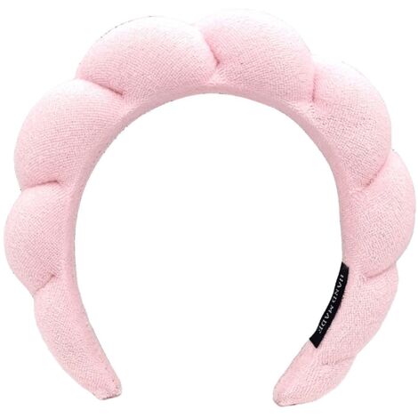 Bandeau de spa pour se laver le visage, bandeau en serviette éponge, bandeau de yoga, bandeau éponge rose