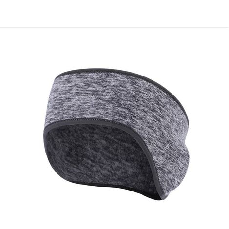 Bandeau de sport d'hiver One Piece Bandeau d'hiver Cache-oreilles Bandeau en tissu chaud Bandeau de sport Cache-oreilles d'hiver anti-transpiration pour hommes et femmes, Grey-1224cm