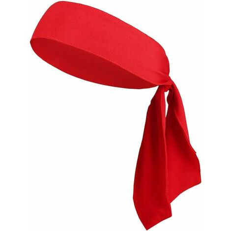 Bandeau de Sport Réglable Bandeau Cheveux Antidérapant pour Homme Femmes Bandeau de Tennis Séchage Rapide Serre-Tête Respirant Hair Bande pour Basketball Cyclisme Running Moto Danse Rouge 40JG4R1F2