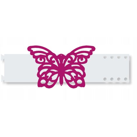 Bandeau décoratif à boucle à ressort pour rideaux, motif papillon rose