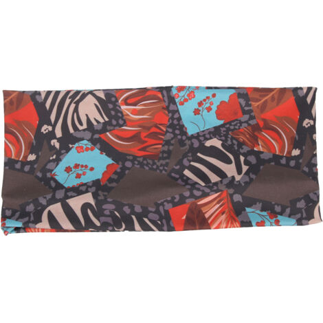 Bandeau élastique imprimé pour femme - Sport, yoga, running, cadeau - Noir