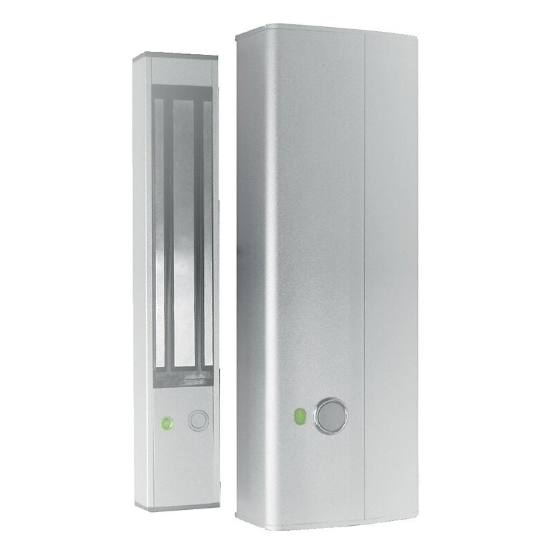 Izyx - Bandeau électromagnétique 1 x 300 kg emdh 300 x à bouton poussoir et temporisation intégrée finition argent