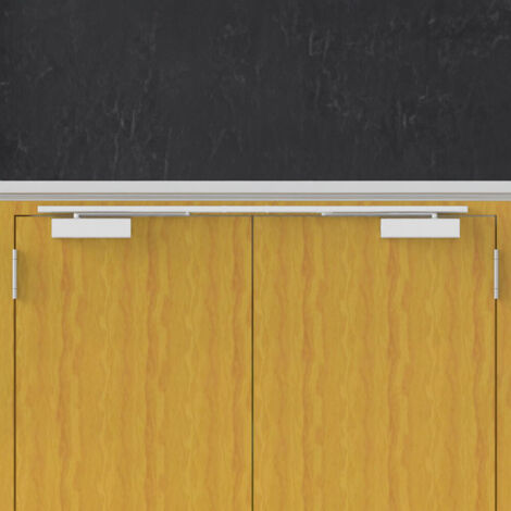 Bandeau Ferme portes double à force réglable 1 à 3 tirant gauche blanc Ensemble 2 Vantaux