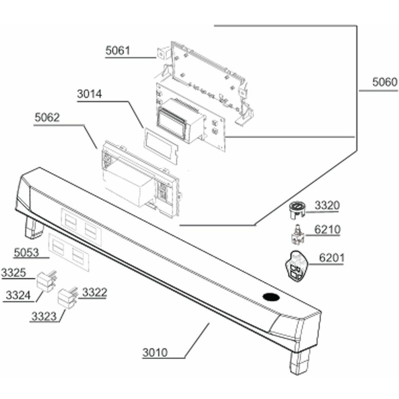 Beko - Pannello (n. di rif. 3010) - Lavastoviglie 353064
