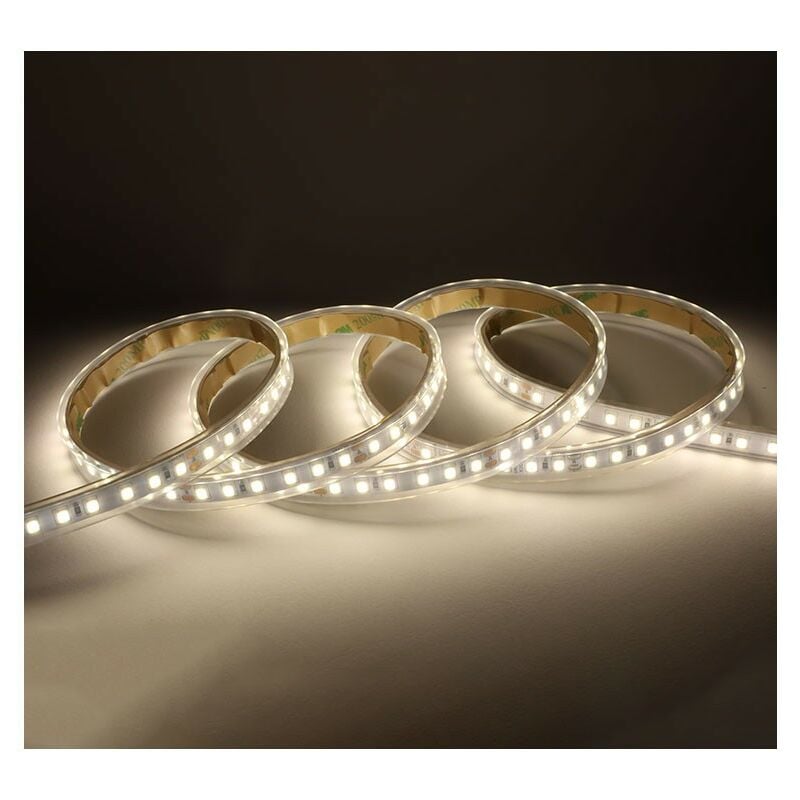 Ruban led 9 watts /m - 120 LED/m Blanc - Rouleau 5M 12V Miidex Lighting® blanc-neutre-4000k - tube-silicone-ip67