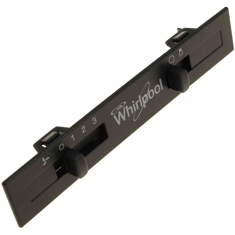 Bandeau noir + curseurs pour Hotte Whirlpool