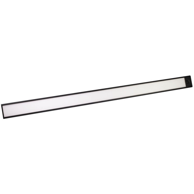 Tibelec - Réglette led noir 3.6W, 250 lm, 4000K, recheargable, extra plat, inter. On/Off/Auto, intensité variable Tibelec - Réglette led noir 3.6W, 250 lm, 4000K, recheargable, extra plat, inter. On/Off/Auto, intensité variable