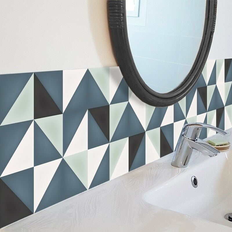 99déco - Scandi Indigo Bandeau pvc lot de 2 : l 70cmxH 30cm 99deco