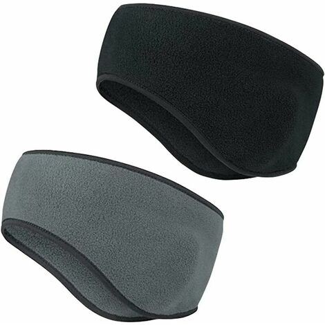 Bandeau Sport Hiver, Bandeau Running, 2 Pièces Bandeau Cache Oreilles, Bandeau Sport Anti Transpirant, Bandeau Elastique pour Adulte Hommes Femmes() CK9GMMS5U