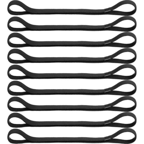 Bandeau Sport - Silicone Antidérapant - Pour Football Basket Tennis Yoga Golf - 9 Pièces - Noir