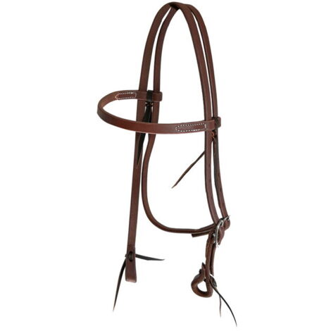 Bandeau western en cuir graissé
