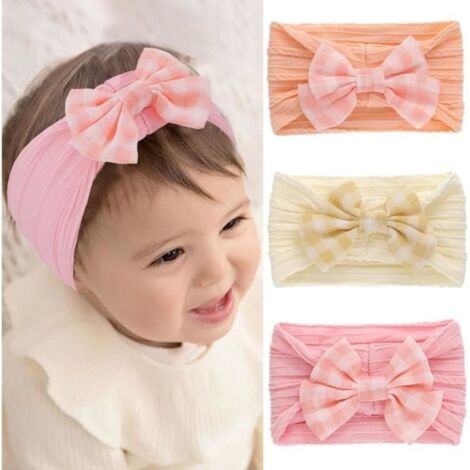 Bandeaux Bébé,Serre-tête Cheveux Réglable,Noué Bandeau à nœud en Nylon,Chapeaux Élastique,Turban pour Fille,Tout-petit,Enfant,Noël