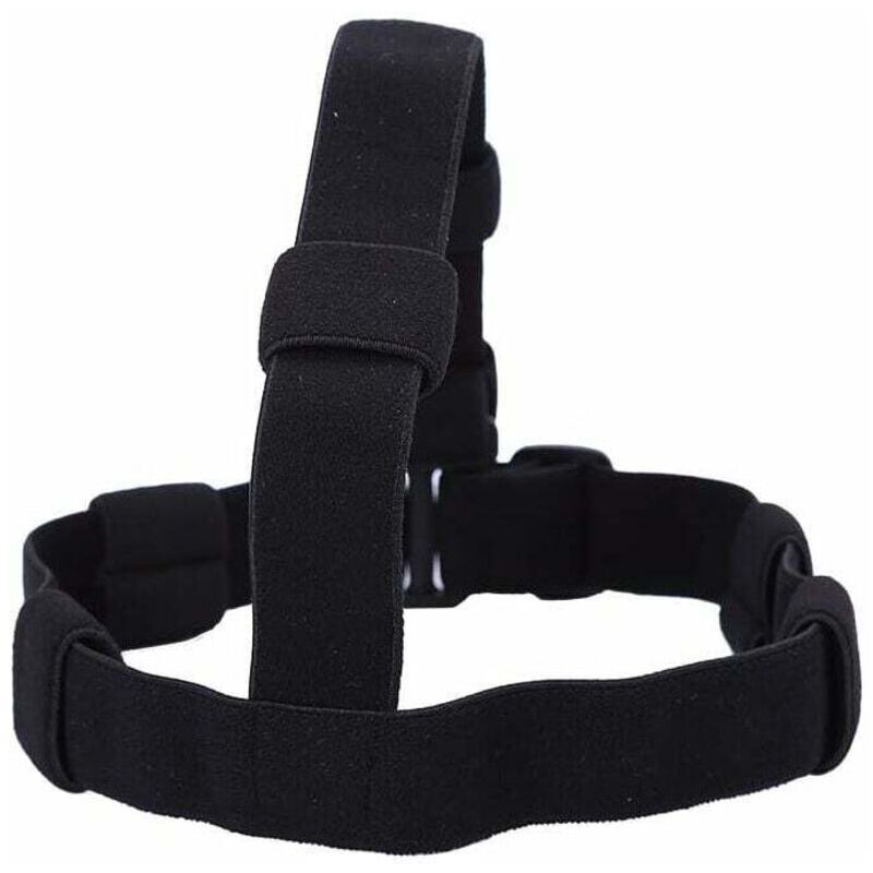 Bandeaux de Lampe Frontale Sangle Ceinture de Phare Bande de Tête en Nylon Confortable Réglable pour Camping Randonnée Cyclisme Escalade - Noire