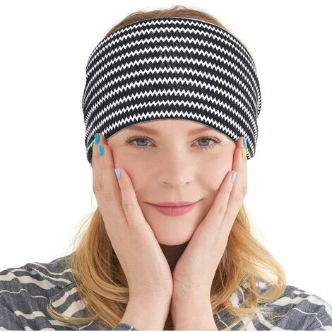 Bandeaux de sport Bandeau élégant Yoga Head Wraps Coton Élastique Large Foulard pour Femme et Fille (Lot de 2) 25 × 10CM