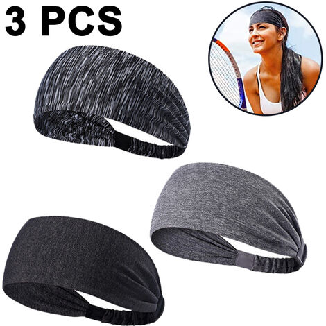 Bandeaux d'entraînement pour femmes hommes bandeau de sueur yoga bandes de sueur élastiques larges bandeaux pour sports fitness exercice tennis course à pied gym danse athlétique combinaison 1