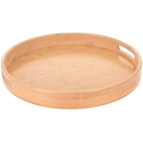 Bandeja Asas Redonda Bambu 40cm