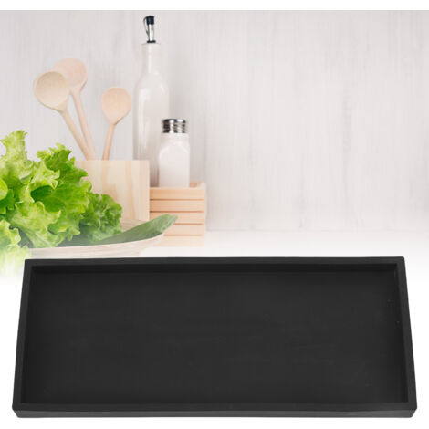Bandeja de almacenamiento de silicona, bandeja de clasificación de gel de sílice para cocina, organizador de cosméticos, bandeja para cambiador de baño, color negro