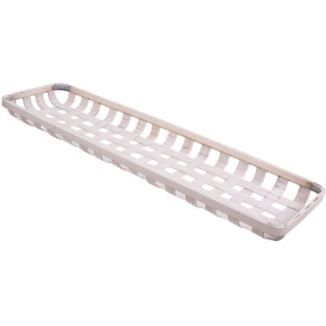 Bandeja de bambú blanca 75x21x5