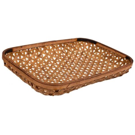 Bandeja de bambú marrón 61x40x8,5