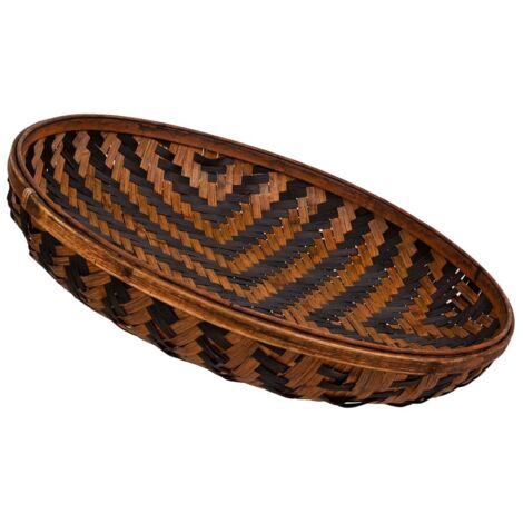 Bandeja de bambú marrón d45x8,5