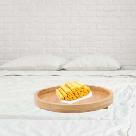 Bandeja de bambú para sofá con pinzas, soporte de madera para reposabrazos para aperitivos, café y teléfonos móviles.