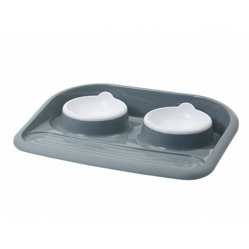 

bandeja de comida 2x300 ML, mayordomo, para perro o gato.