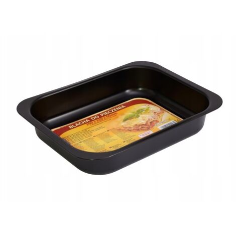 Bandeja de horno 290x220x60 antiadherente negra SNB