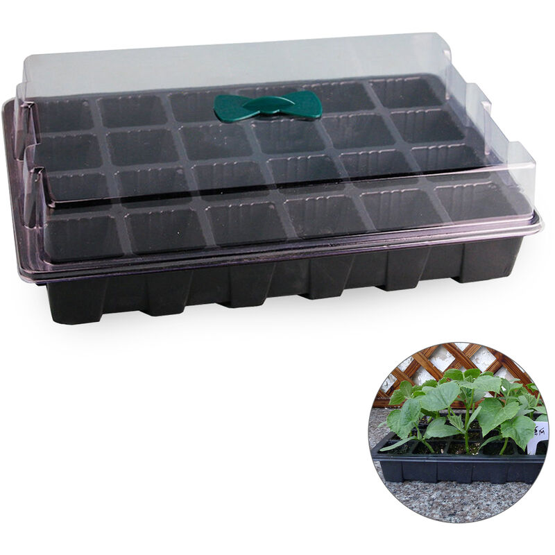 

Asupermall - Bandeja de inicio de semillas Bandejas de inicio de plantas Paquete de 5 bandejas de germinacion de plantacion de propagador de 120