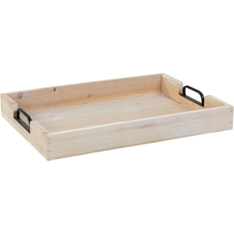 Bandeja de madera blanca 42,5x33x5