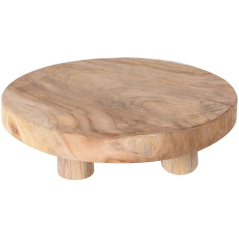 Bandeja de madera con patas para comida y snacks - Madera de teca Elegance