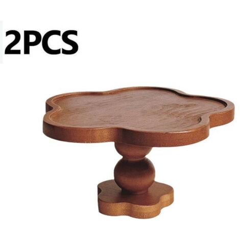 Bandeja de madera ligera de lujo con estampado de encaje vintage, bandeja de madera de pie corto para aromaterapia con velas, bandeja francesa para flores