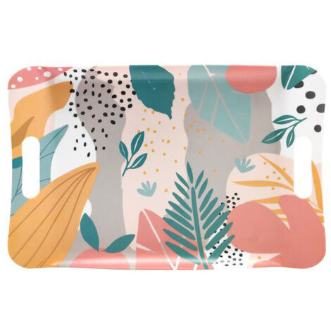 Bandeja de melamina con asas abstractas, 31x21 cm, KB8