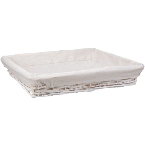 Bandeja de mimbre blanca 50x40x08