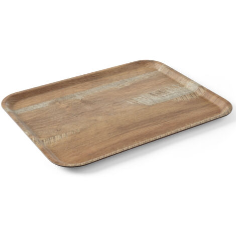Bandeja de servicio con impresión de madera de roble 370x530mm Hendi 508947