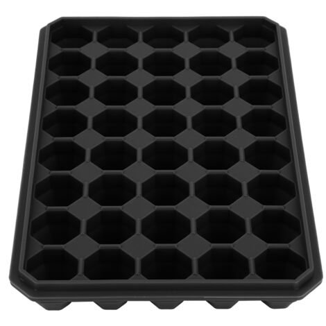 Bandeja de silicona para cubitos de hielo con tapa - Bandeja flexible para cubitos de hielo, libre de BPA, fácil de desmoldar, apta para congelador de -40 °C a +240 °C.