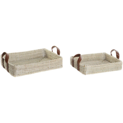 Bandeja Decoracion Set 2 Seagrass Pu 41X32X9