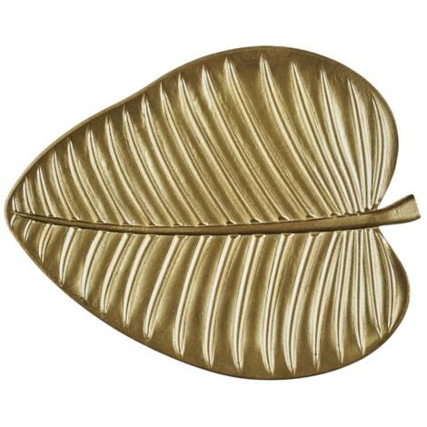Bandeja decorativa de madera con hoja de oro ORO