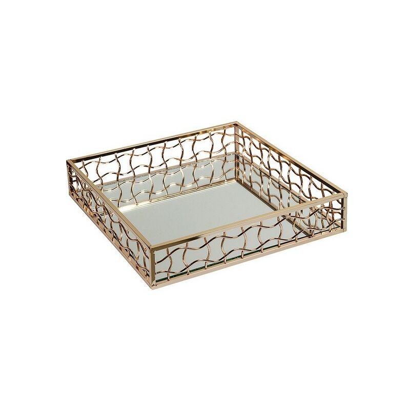 

Bandeja Gold Cristal Latón (30 x 30 x 6 cm)