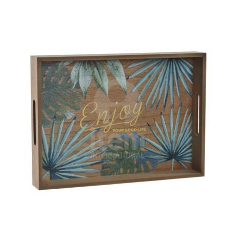 BANDEJA MADERA TROPICAL - 36X26X5 CM