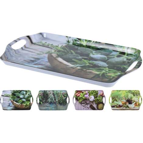 BANDEJA MELAMINA 38X23CM. STDO 4 MODELOS