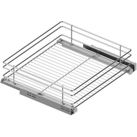 BANDEJA MULTIUSO CLASSIC M300 H120 CROMO  CON GUIA OCULTA CA, EXTRACCIÓN TOTAL 30kg. SP16-19.