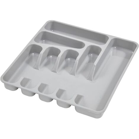 Bandeja organizadora para cubiertos 39,5 x 37 x 5, gris nórdico