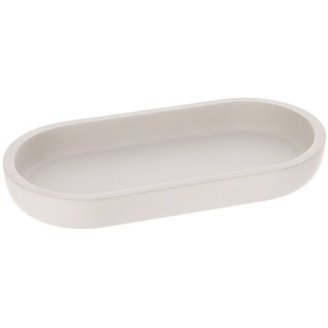 Bandeja ovalada de poliresina - beige - Tendance