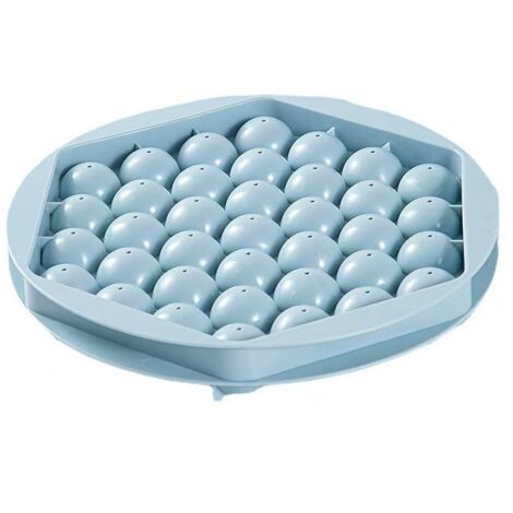Bandeja para 37 cubitos de hielo redondos, crea una experiencia divertida con cubitos de hielo perfectamente formados (azul).